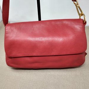 ETIENNE AIGNER RED LEATHER SHOULDER/CROSSBODY BAG